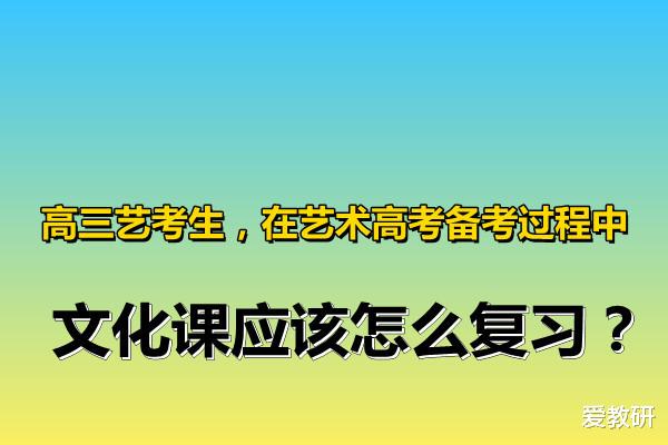 高三艺考生, 在艺术高考备考过程中, 文化课应该怎么复习?