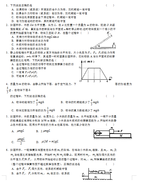 高中物理: 备考复习题集锦|197页, 都是考试重点, 备考速练