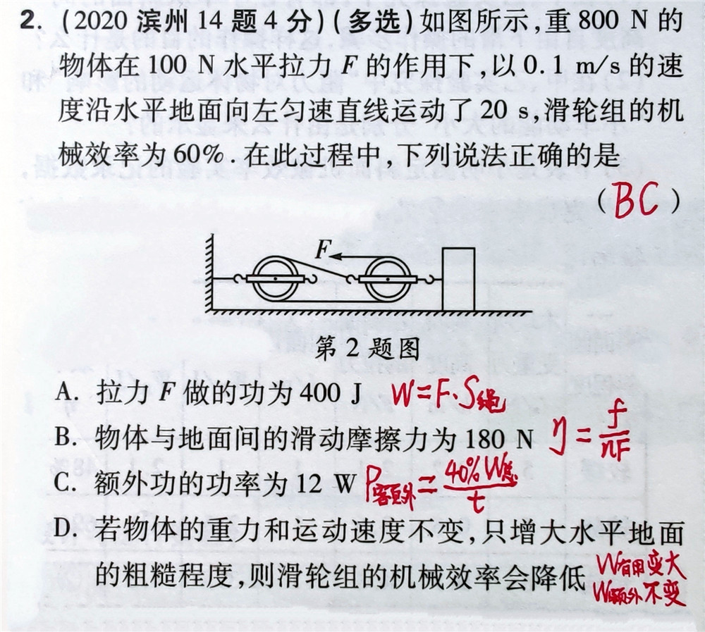 一种失分率很高的中考物理题, “水平滑轮组”中的蕴藏陷阱