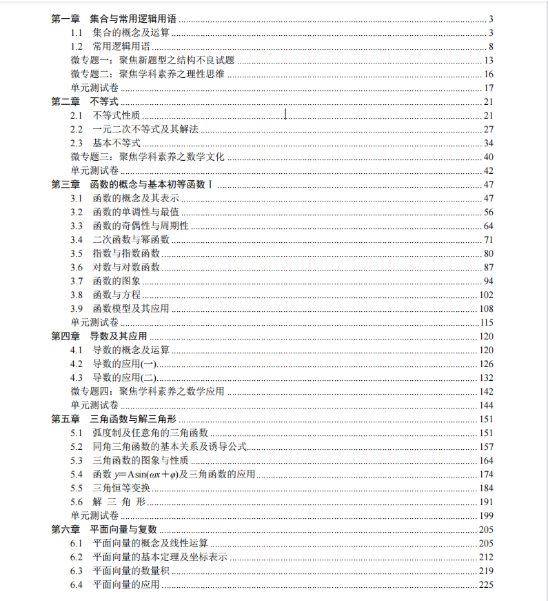 2021高考数学考前刷题库逆袭清单(根据备考进度合理安排数量)