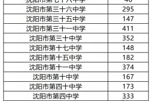 2021沈阳市二模成绩分布, 内含选科人数统计及分数位次表