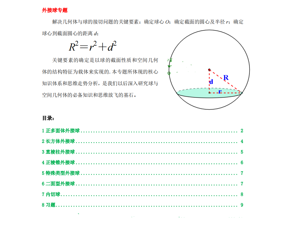 2021高考数学外接球专题秒杀解析(玲珑画板)家长转给孩子