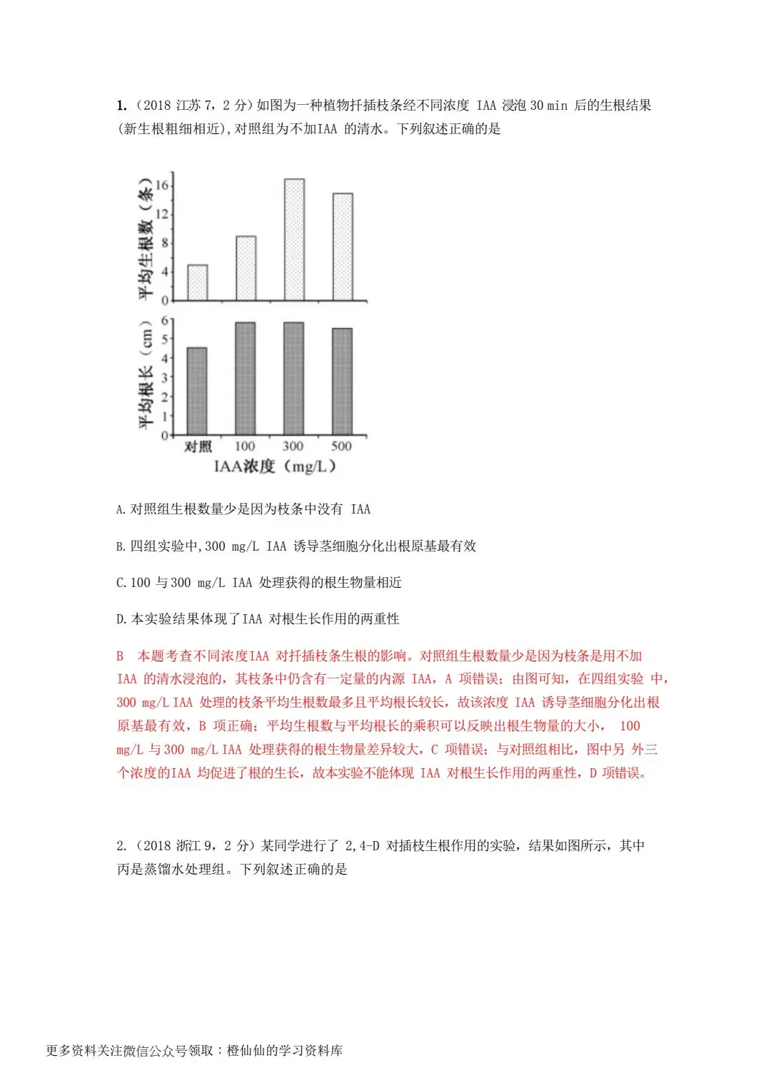 高考生物专题十二: 植物的激素调节 看大神的解题思路!