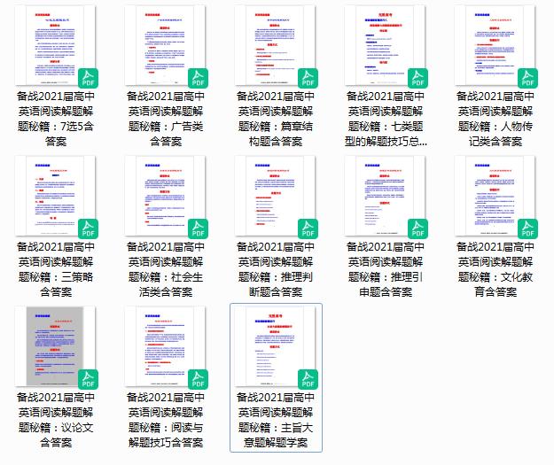 备战2021年高考: 《英语阅读》, 13类题型解题秘籍, 送分敲重点!