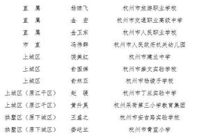 杭州将重点培养这批校长和老师, 名单公示