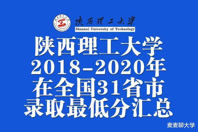 陕西理工大学2018-2020年在31省市录取最低分汇总! 含艺体类分数