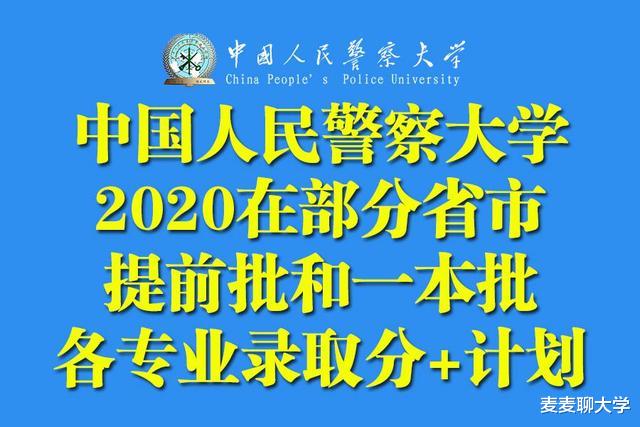 中国人民警察大学2020在部分省市提前批和普本各专业录取分+计划