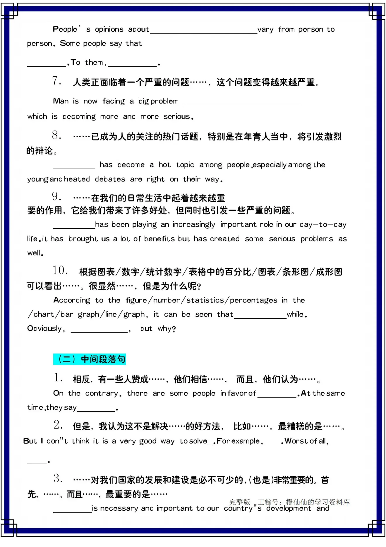 
英语作文: 段首中尾+100谚语+不规则动词, 看完这些我就不信你们学不会!