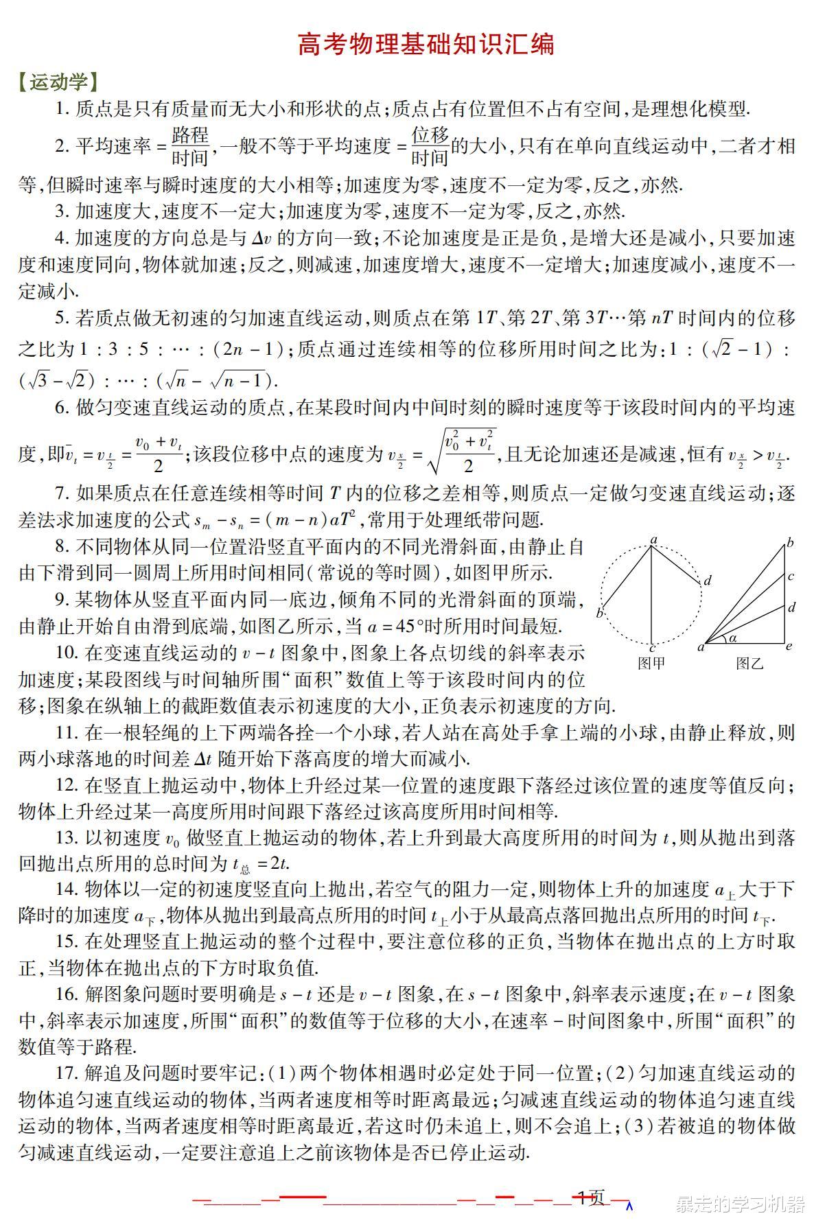 
物理, 125个必记知识点+55道必做题, 学会一个就得分