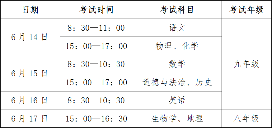 蚌埠市区初中学业水平考试时间、考点公交线路图出炉!