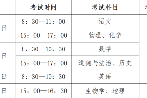蚌埠市区初中学业水平考试时间、考点公交线路图出炉!