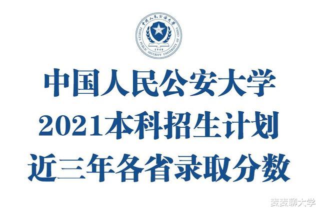 中国人民公安大学2021年本科招生计划公布! 附近三年各省录取分数