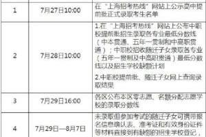 上海中考成绩7月19日公布 八年级历史科目成绩7月23日公布