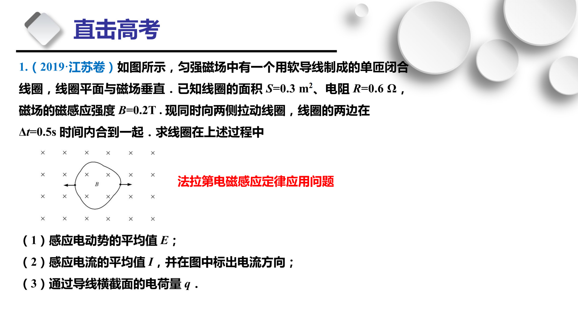 课件下载丨高中物理: 电磁感应计算题精讲, 知识点+秒杀技巧