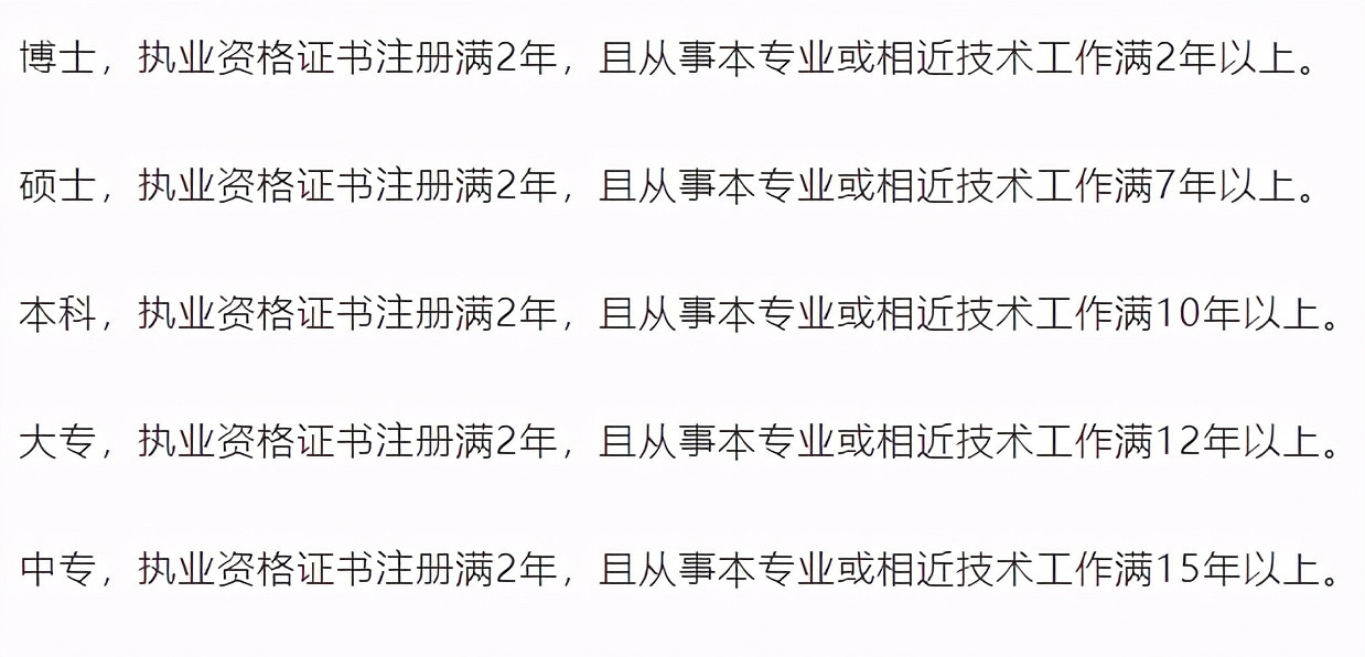 一建=高级职称? 证书注册满两年、工作年限达到标准可考核评定