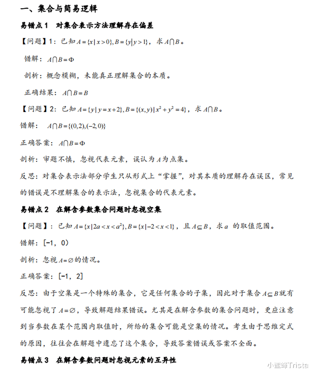 高考数学: 这80个易错点, 包含高中三年常考易错内容