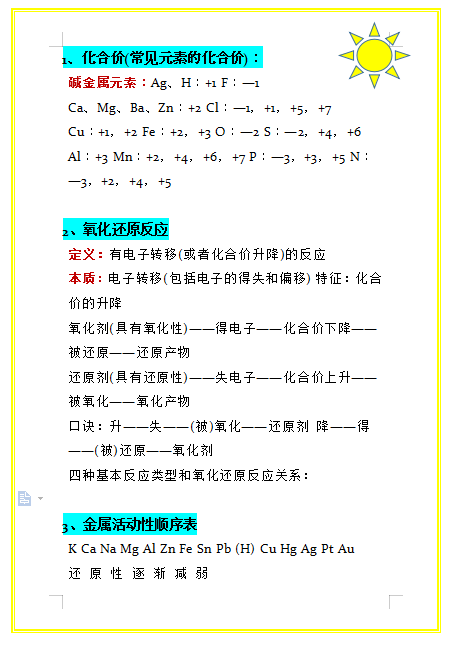 《高中化学! 三年知识点整合! 》学到就算是赚到! 干货篇!