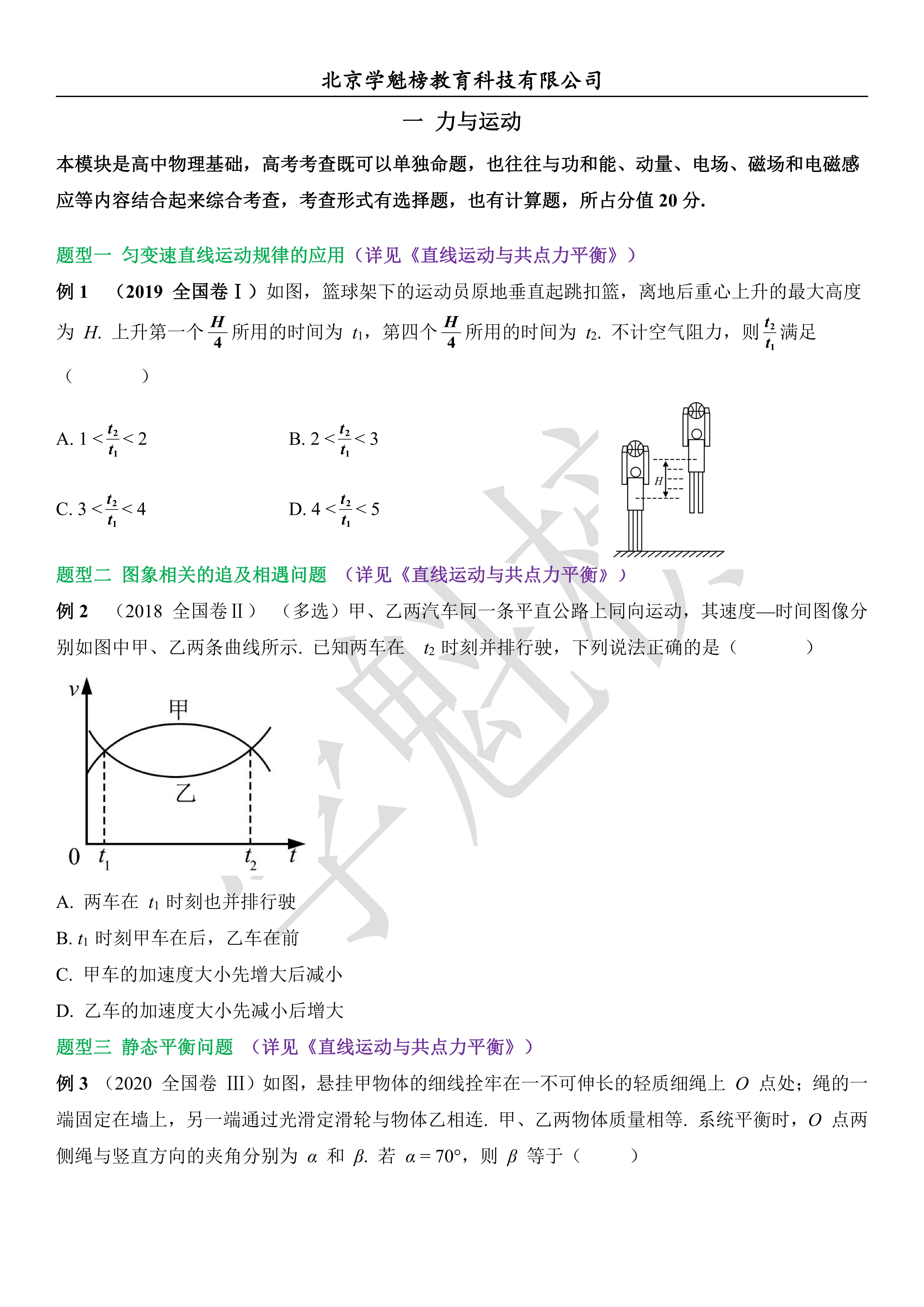 高中物理: 考前必看的资料, 涵盖90%的考点, 提升20分很轻松