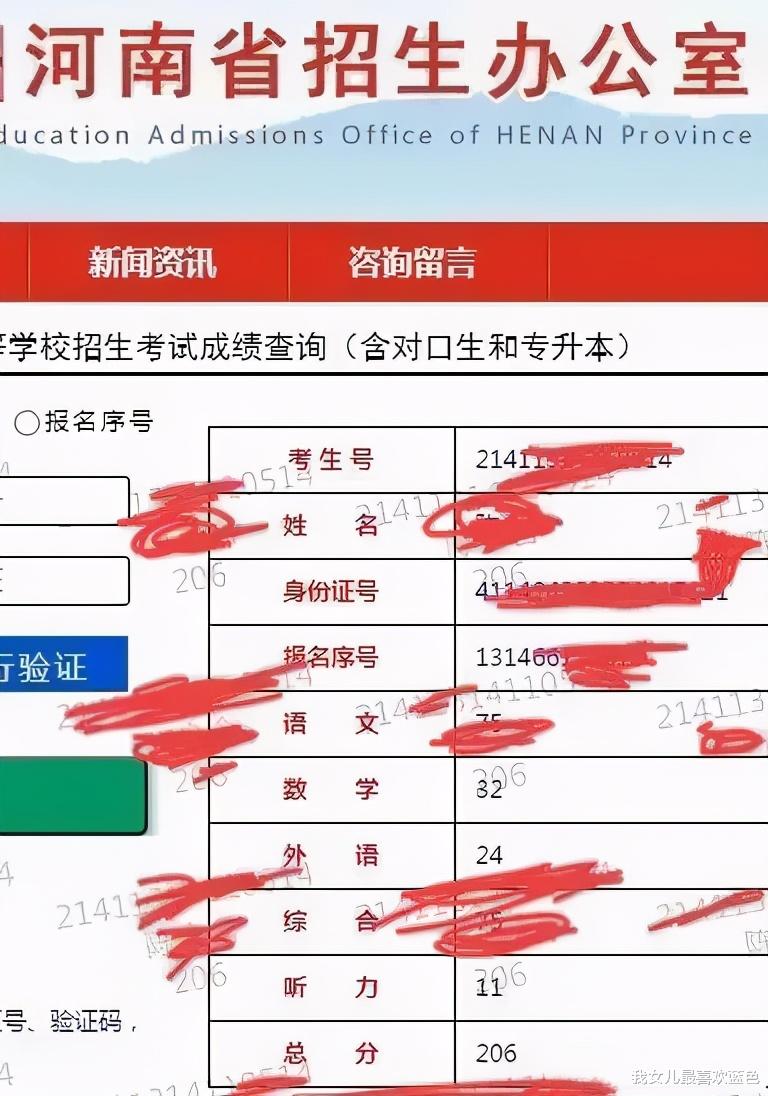 高考206分的女孩, 声称我只是成绩不好, 但我并不是不努力