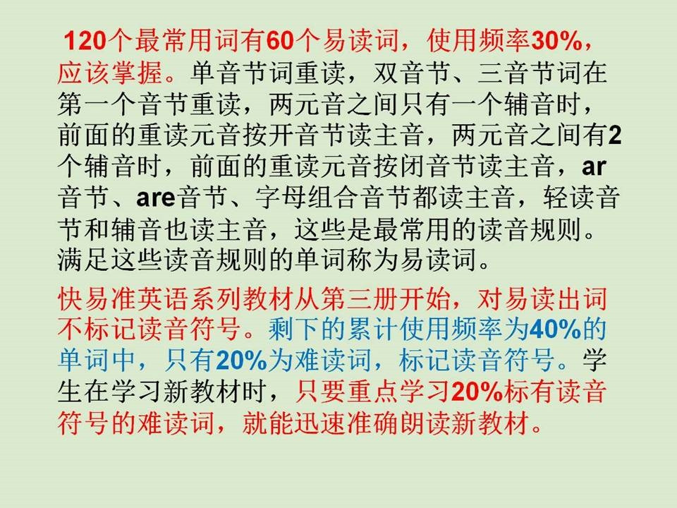 60个最常用的易读词教材, 使用频率高达30%, 一定要掌握