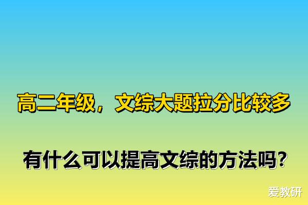 高二年级, 文综大题拉分比较多, 有什么可以提高文综的方法吗?