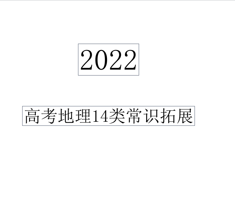 学姐熬夜整理: 2022高考地理14类常识拓展大全(可打印)都是考点