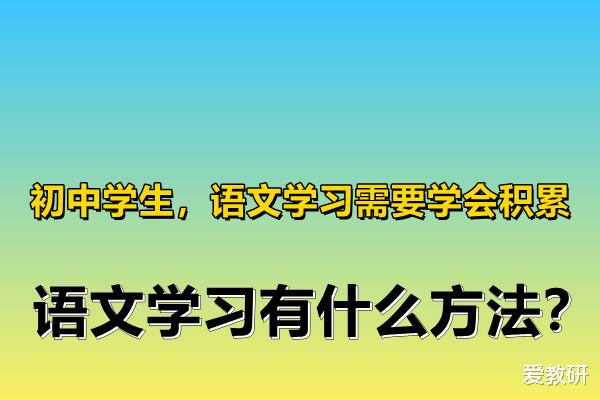 初中学生, 语文学习需要学会积累, 语文学习有什么方法?