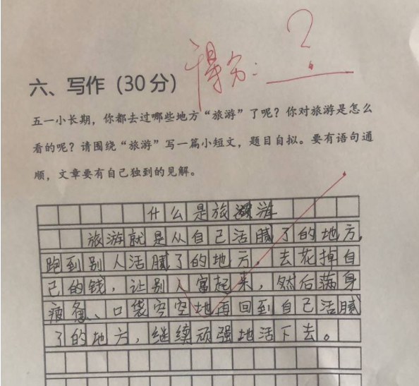 小学生自制“人生规划”, 预计32岁获奖, 连结局都想得明明白白