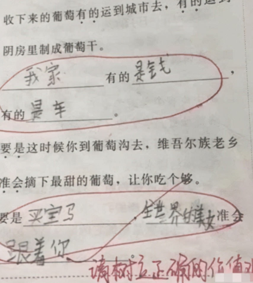 小学满分试卷火了, 与0分试卷反差大, 网友: 找到学习差的原因了