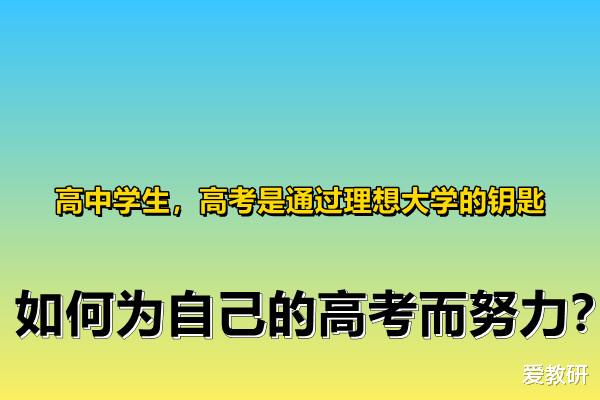 高中学生, 高考是通过理想大学的钥匙, 如何为自己的高考而努力?