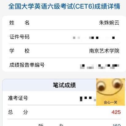 四六级成绩已公布, 425分是什么感受? 考生: 下次进考场先迈左脚