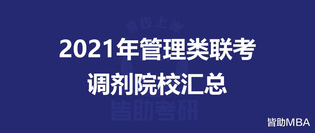 2021年管理类联考调剂院校汇总