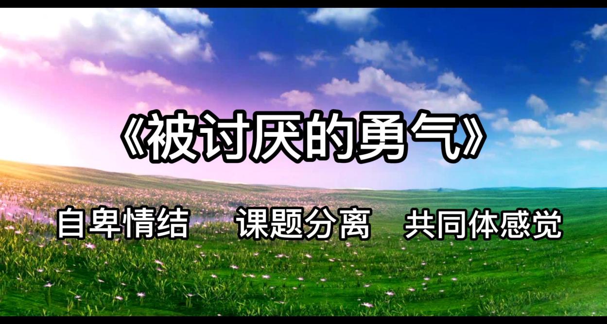 《被讨厌的勇气》关键词: 自卑情结 课题分离 共同体感觉