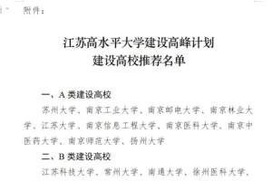 江苏高水平大学建设推荐名单, 苏大领衔, 南工大、扬大与江大入围