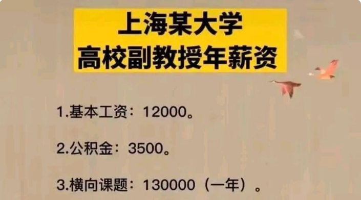 ​上海某高校副教授年薪流出，戳穿当下社会的残酷真相