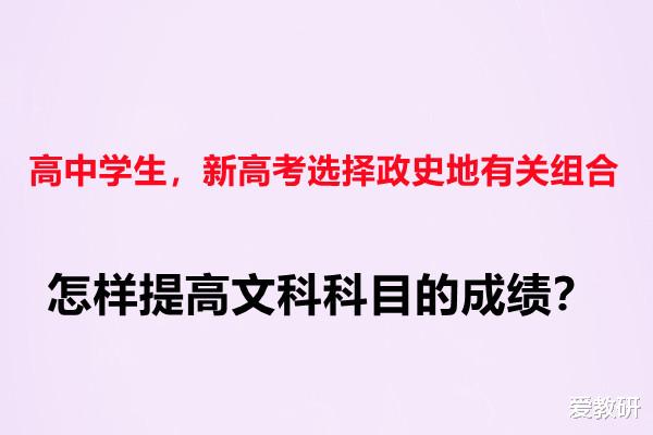 高中学生, 新高考选择政史地有关组合, 怎样提高文科科目的成绩?