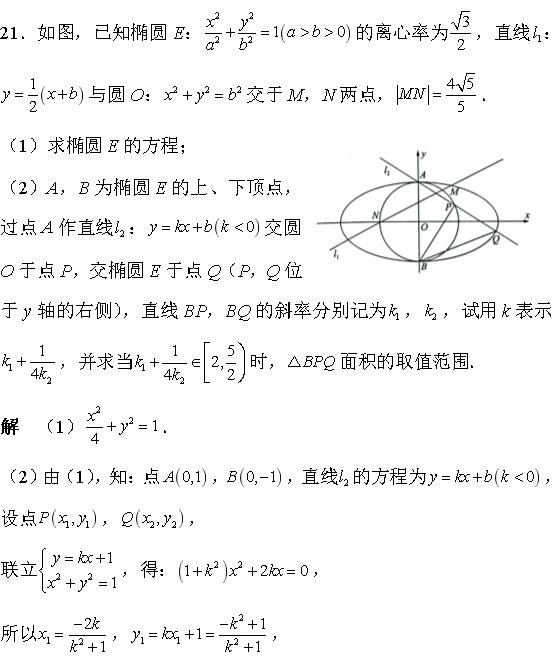 华大新高考联盟22届名校5月押题卷第21题圆锥曲线张角过定点模型