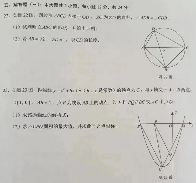 2022广东数学中考卷有感: 有比这份试卷简单的卷吗