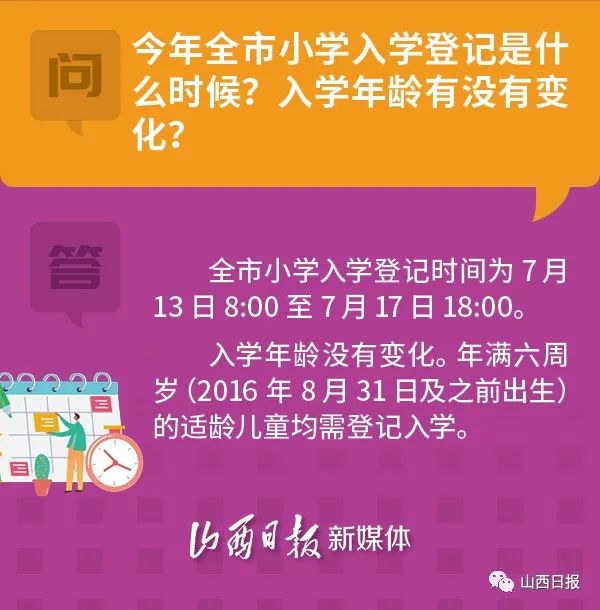 海报丨太原市义务教育学校招生入学政策公布！来看热点问答