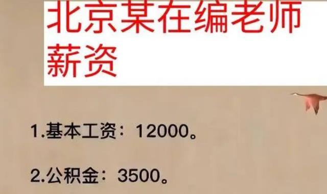 北京在职教师“工资单”被公开, 比想象中还要高, 网友: 羡慕了!