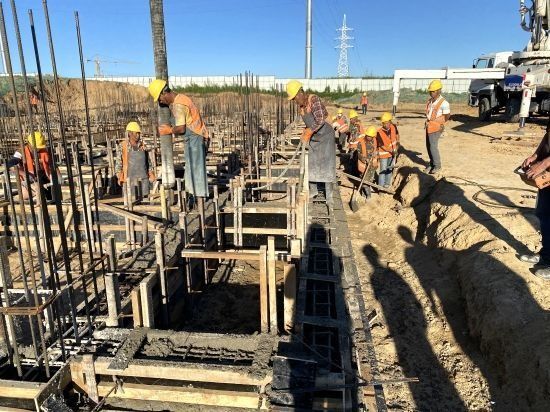 吉林水利电力职业学院校园扩建项目宿舍楼基础浇筑完成