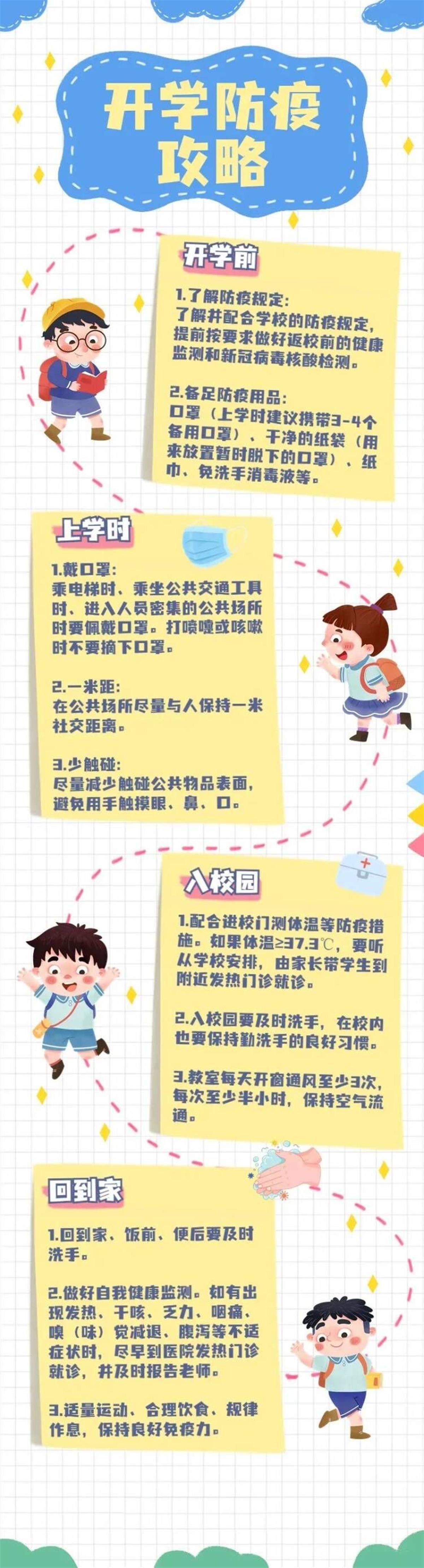 事关中小学生返校, 这份防疫攻略请收好!