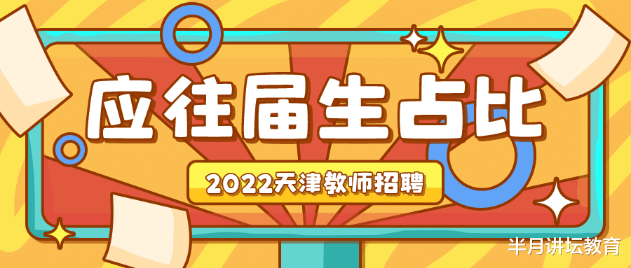 2022年天津市教师招聘, 各区应往届生招聘人数占比统计