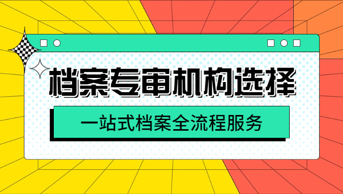 如何进行档案专审机构选择?