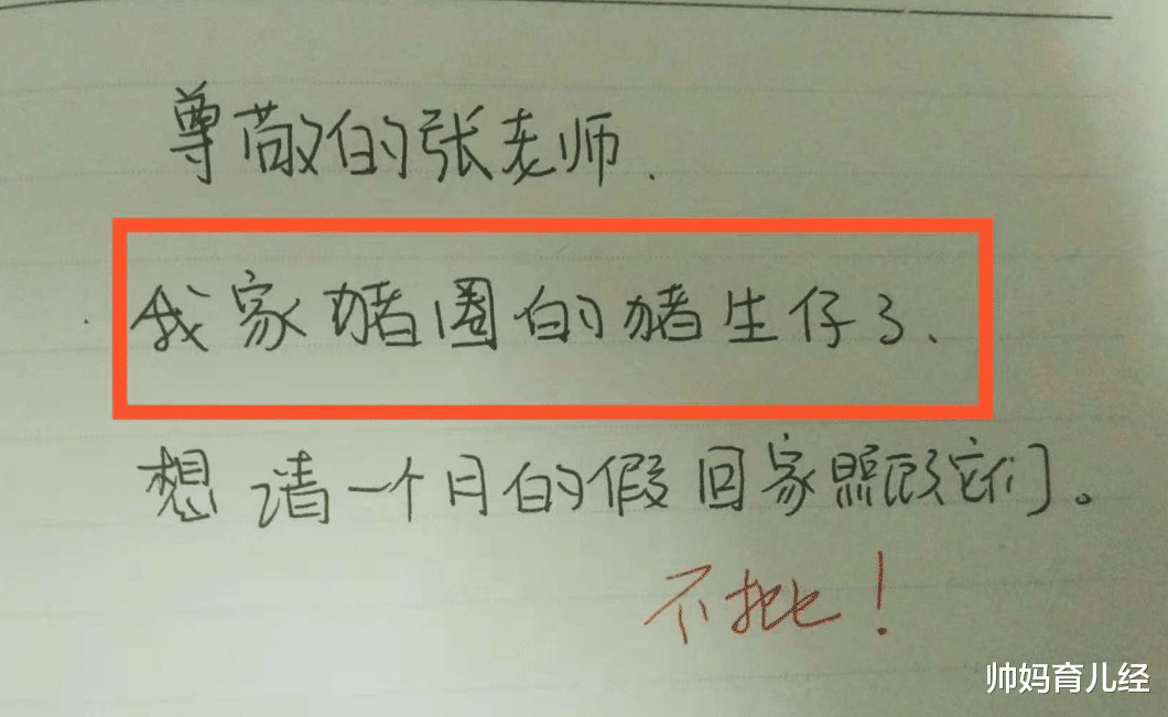 小学生“请假条”火了, 理由“过于可爱”, 网友笑出八块腹肌