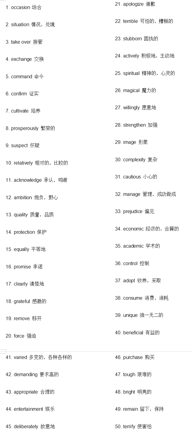 【高考英语干货：415个高频词，帮你搞定完形填空！】