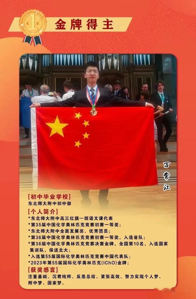 东师附中学生万常江获国际化学奥林匹克竞赛金牌