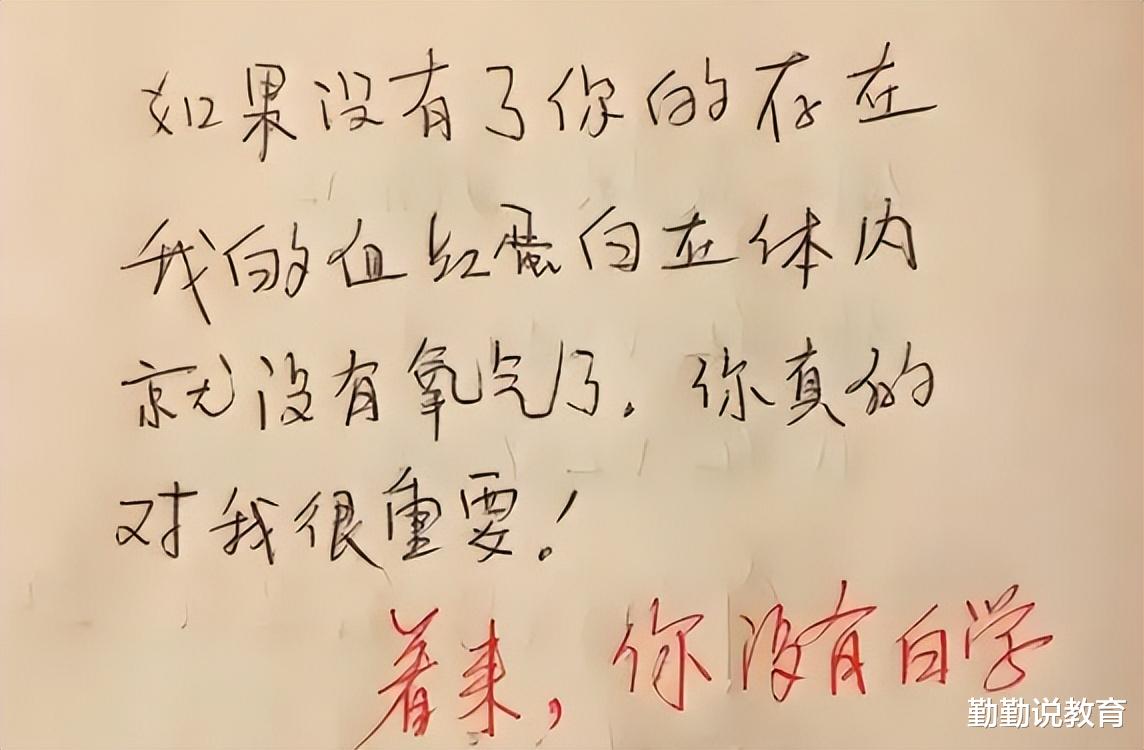 “你的镁偷走了我的锌”, 学霸情书意外被截胡, 老师看后感动不已