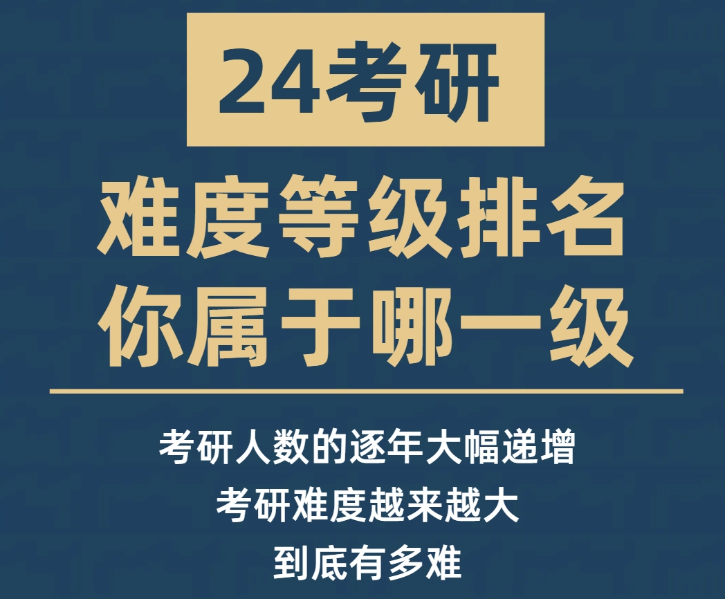 考研难度等级表, 你属于哪一级?