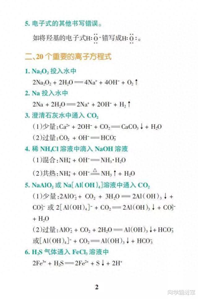 2024高考复习资料: 高中化学高频考点大汇总